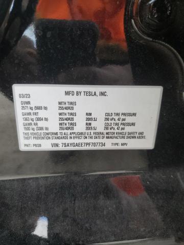 7SAYGAEE7PF707734 Tesla Model Y
