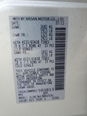 5N1AL0MM9EC503813 Infiniti QX60