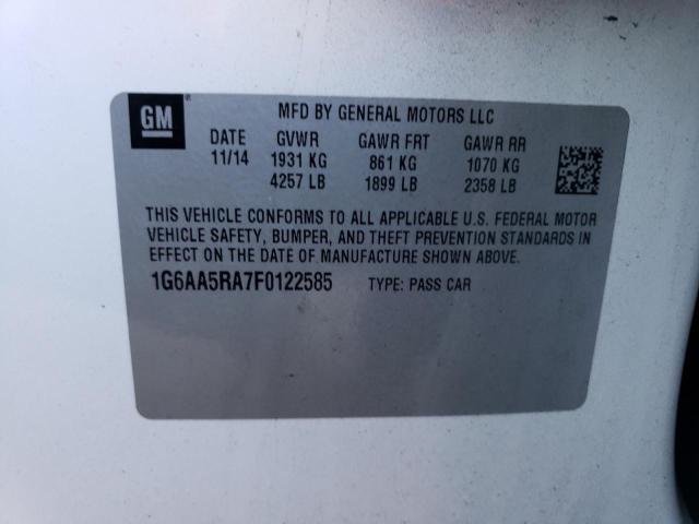 1G6AA5RA7F0122585 Cadillac ATS