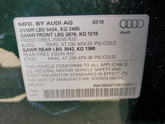 WA1BNAFY6K2085912 Audi Q5 Premium Plus