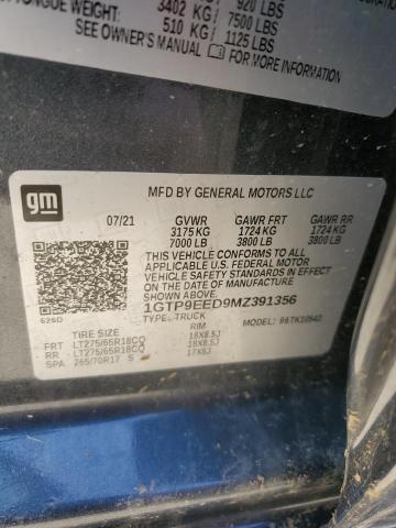1GTP9EED9MZ391356 GMC Sierra K1500 At4
