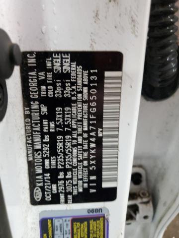 5XYKW4A71FG650131 KIA SORENTO SX