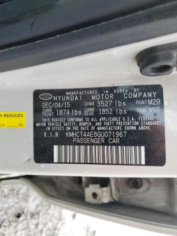 KMHCT4AE8GU071967 Hyundai ACCENT SE