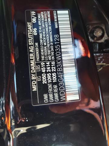 WDD3G4FB3KW035128 Mercedes-Benz A 220 4matic