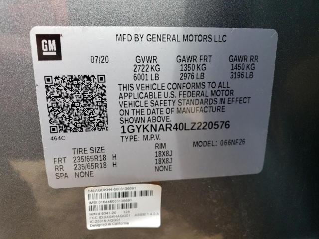 1GYKNAR40LZ220576 Cadillac XT5 LUXURY