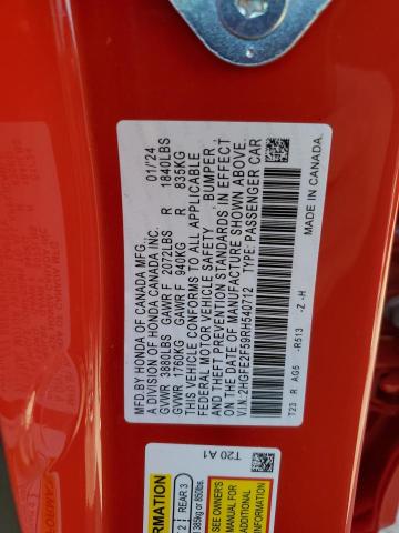 2HGFE2F59RH540712 Honda Civic Sport