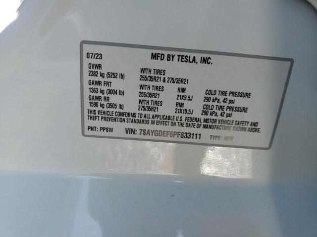 7SAYGDEF6PF833111 Tesla Model Y