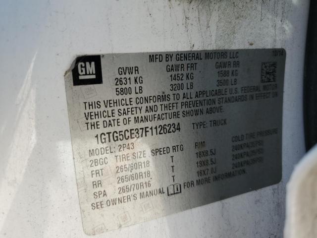 1GTG5CE37F1126234 GMC CANYON SLT