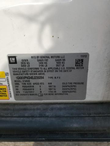 1GKKVPKD4EJ239284 GMC ACADIA SLE