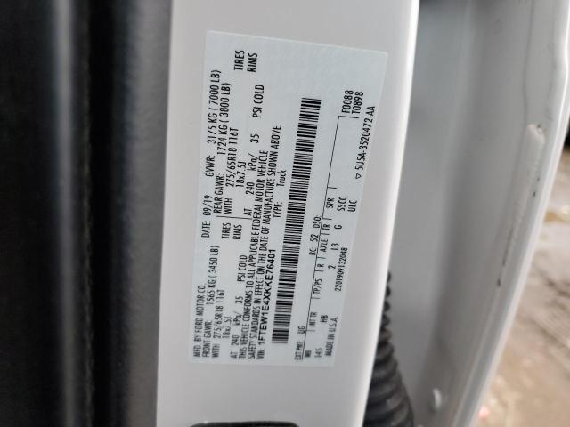 1FTEW1E4XKKE76401 Ford F150 Supercrew