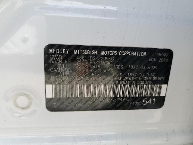 JA4AD3A37KZ024923 Mitsubishi Outlander Se