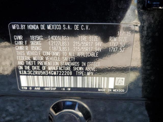 3CZRU5H34GM722208 Honda HR-V LX