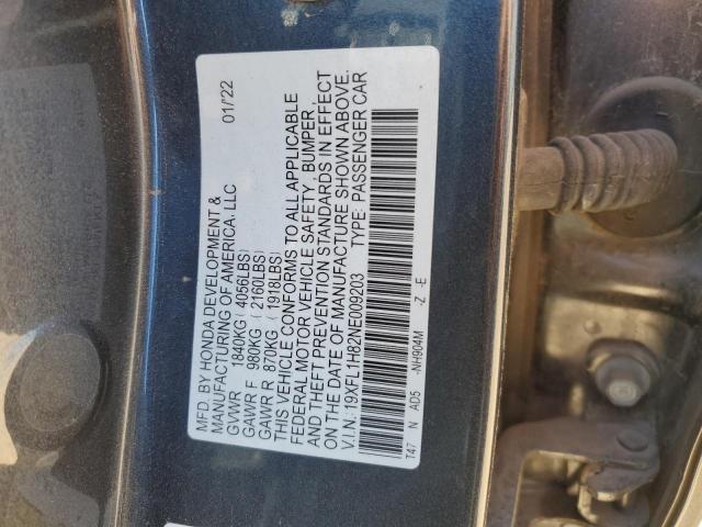 19XFL1H82NE009203 Honda Civic Sport Touring