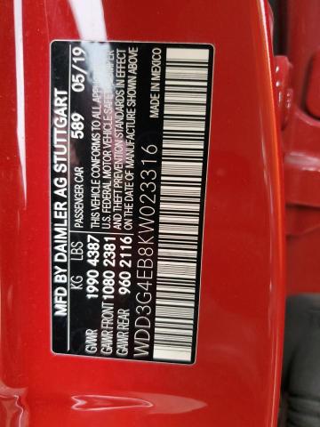 WDD3G4EB8KW023316 Mercedes-Benz A 220
