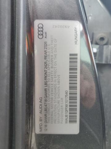 WAUB1GFFXK1017540 Audi S3 Premium Plus