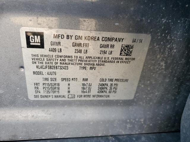 KL4CJFSB2EB732423 Buick Encore Convenience
