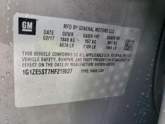 1G1ZE5ST7HF219827 Chevrolet MALIBU LT