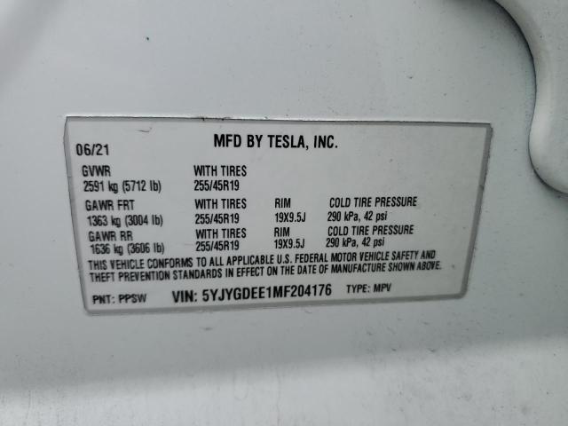 5YJYGDEE1MF204176 Tesla Model Y