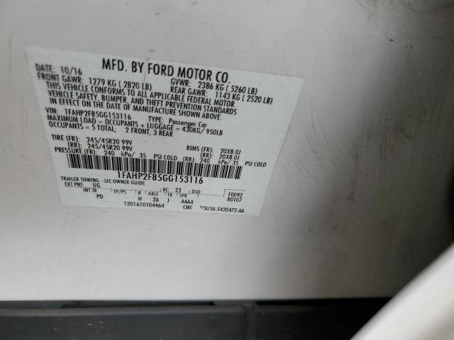 1FAHP2F85GG153116 Ford Taurus Limited