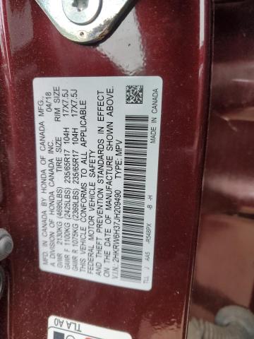 2HKRW6H37JH209490 Honda CR-V LX
