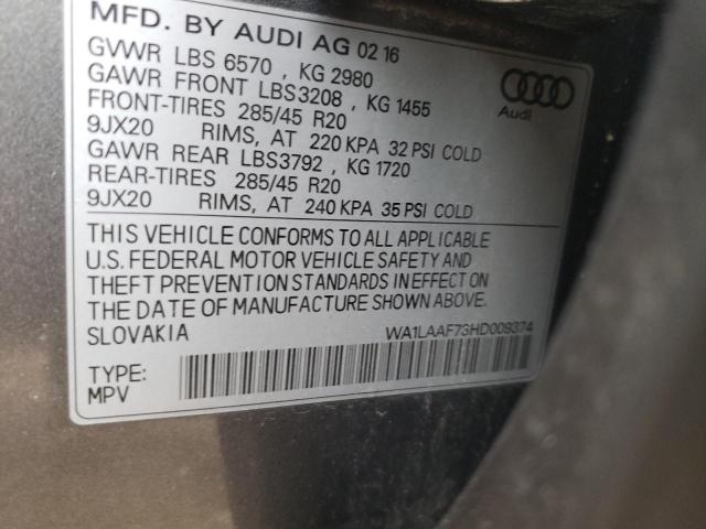 WA1LAAF73HD009374 Audi Q7 Premium Plus