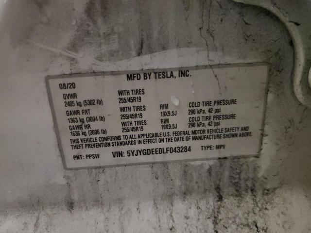 5YJYGDEE0LF043284 Tesla Model Y