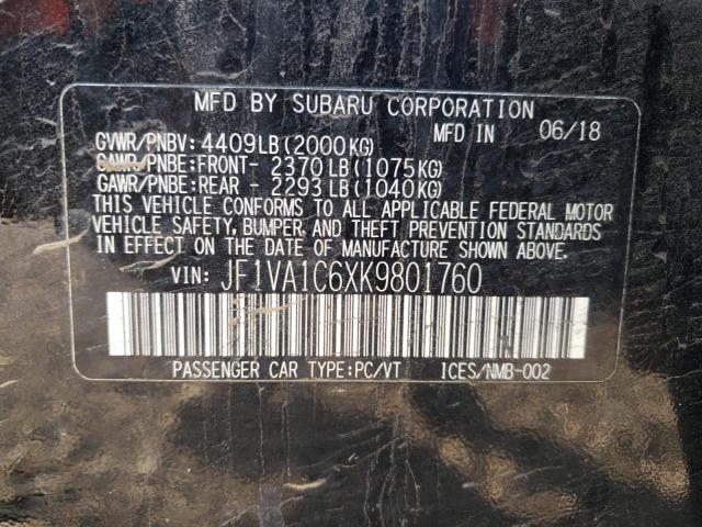 JF1VA1C6XK9801760 Subaru Wrx Premium