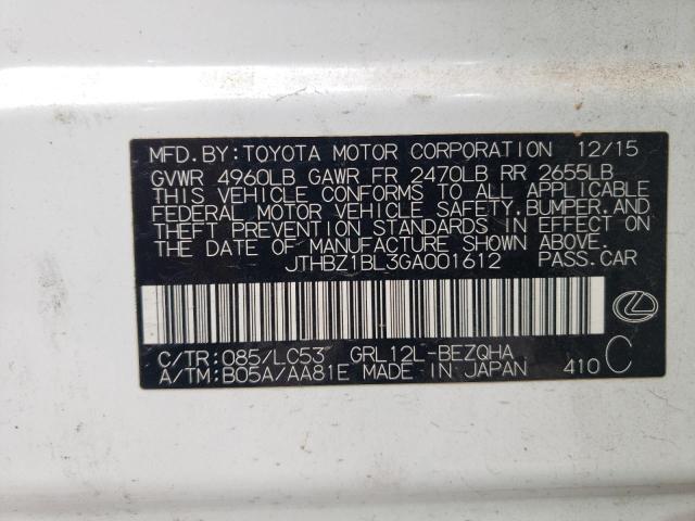 JTHBZ1BL3GA001612 Lexus Gs 350 Base