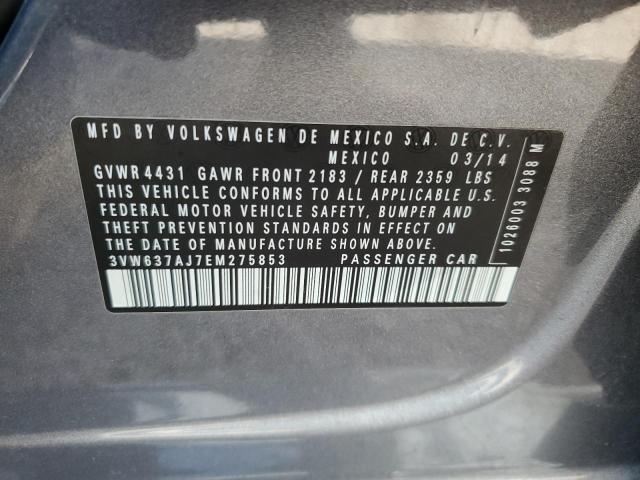 3VW637AJ7EM275853 Volkswagen Jetta Hybrid