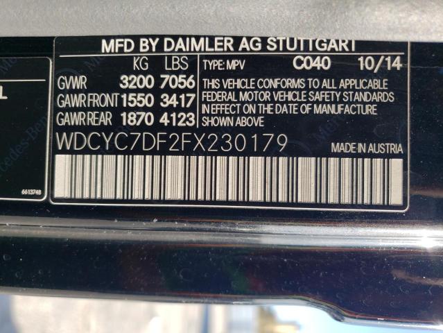 WDCYC7DF2FX230179 Mercedes-Benz G 63 AMG