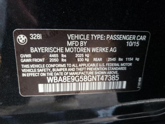 WBA8E9G58GNT47385 BMW 328 I Sulev