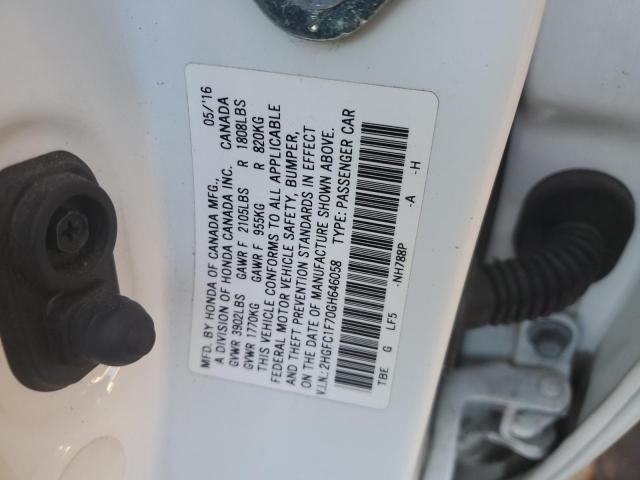 2HGFC1F70GH646058 Honda CIVIC EXL