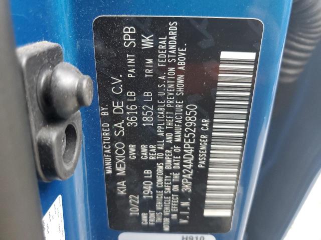3KPA24AD4PE529850 KIA RIO LX