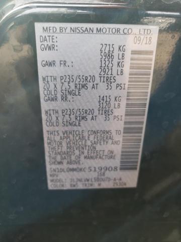 5N1DL0MM0KC519908 Infiniti QX60 LUXE