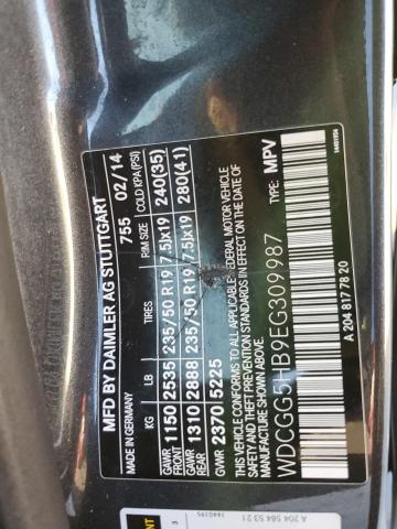 WDCGG5HB9EG309987 Mercedes-Benz GLK 350