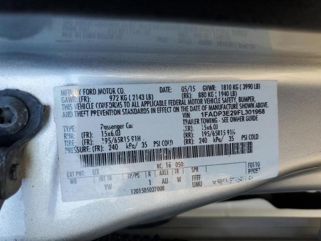 1FADP3E29FL301968 Ford FOCUS S