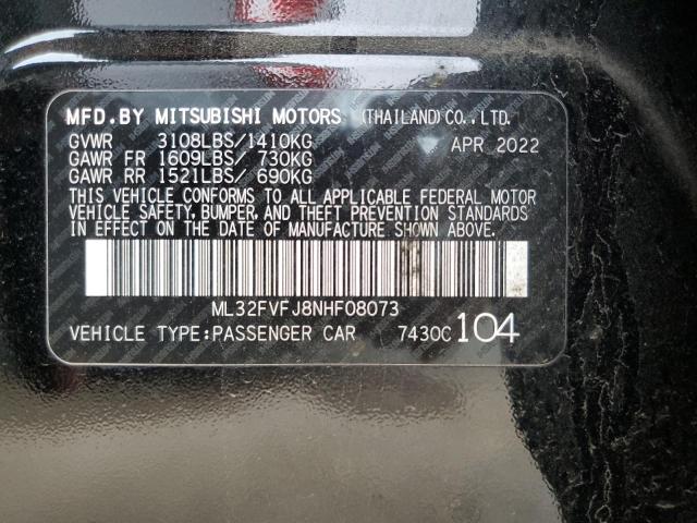 ML32FVFJ8NHF08073 Mitsubishi Mirage G4 Se
