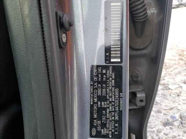 3KPFL4A70JE249895 KIA FORTE LX