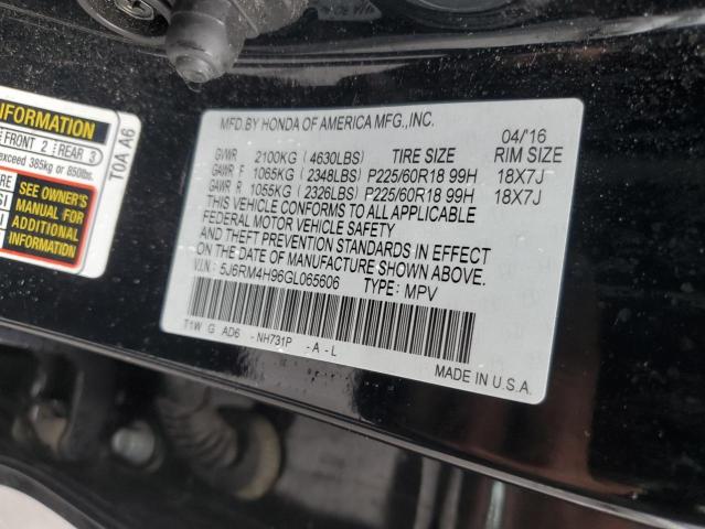 5J6RM4H96GL065606 Honda Cr-v Touring