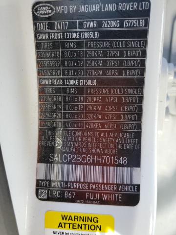SALCP2BG6HH701548 Land Rover Discovery Sport Se