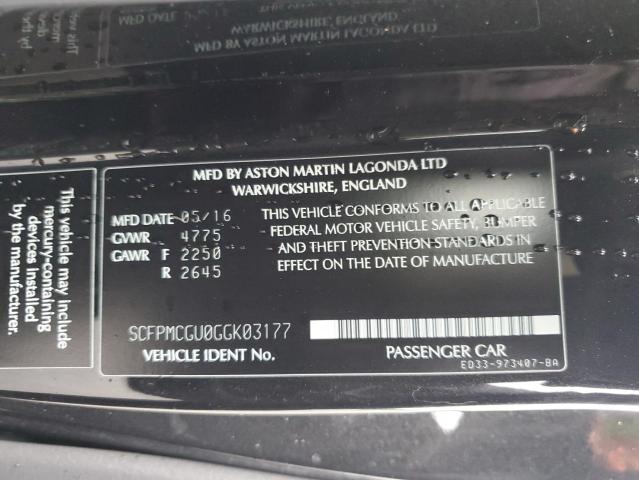 SCFPMCGU0GGK03177 Aston Martin Vanquish Volante