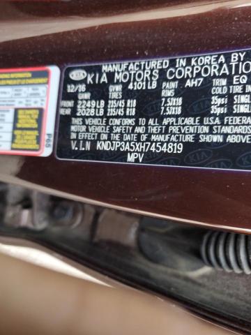 KNDJP3A5XH7454819 KIA SOUL +