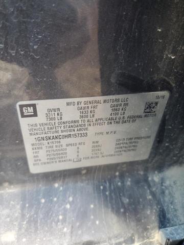 1GNSKAKC0HR157333 Chevrolet Tahoe K1500 Ls