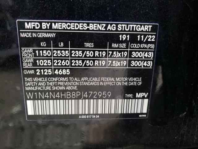 W1N4N4HB8PJ472959 Mercedes-Benz Gla 250 4matic