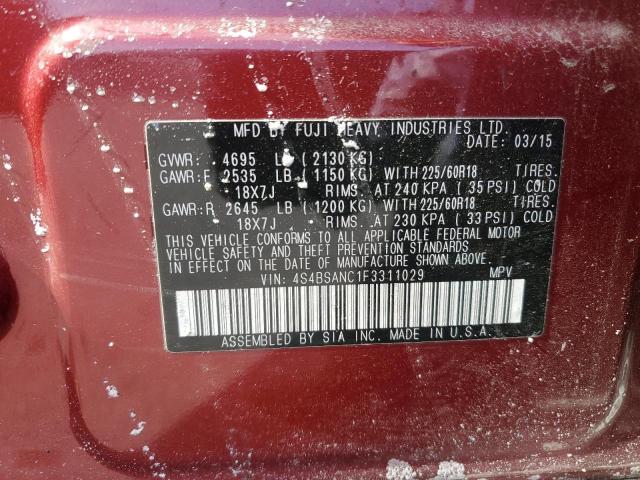 4S4BSANC1F3311029 Subaru Outback 2.5i Limited