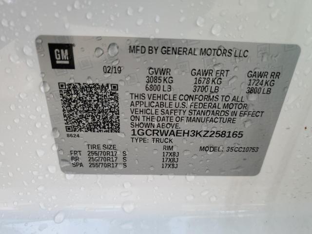1GCRWAEH3KZ258165 Chevrolet Silverado C1500