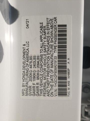 1HGCV2F90MA019133 Honda Accord Touring