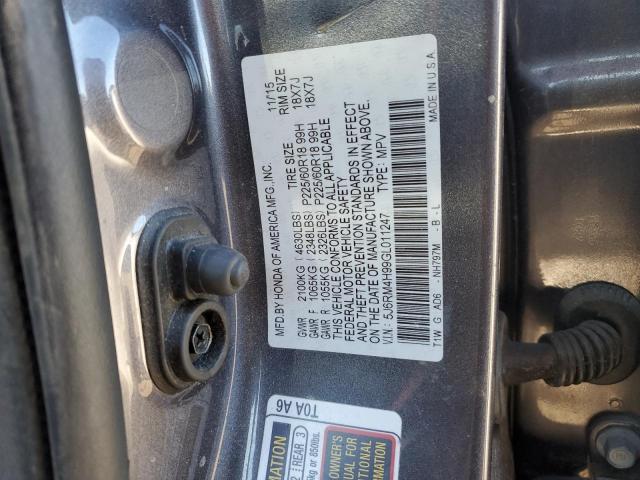 5J6RM4H99GL011247 Honda Cr-v Touring