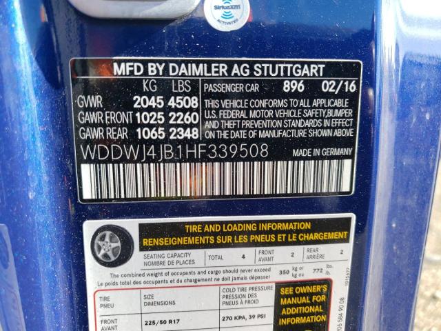 WDDWJ4JB1HF339508 Mercedes-Benz C 300
