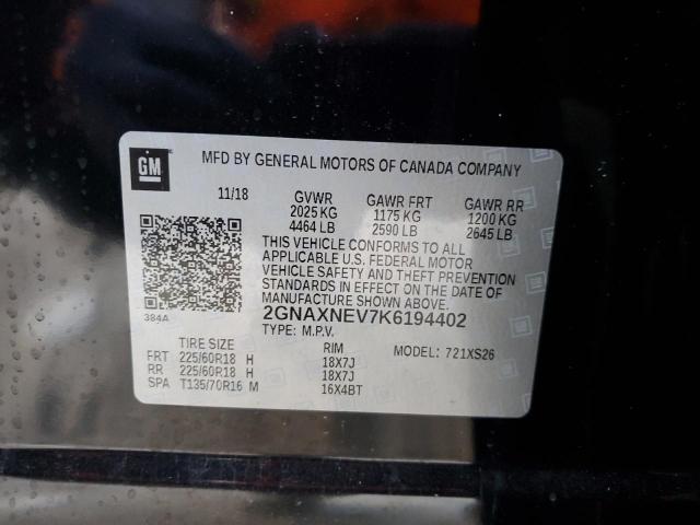 2GNAXNEV7K6194402 Chevrolet Equinox Premier